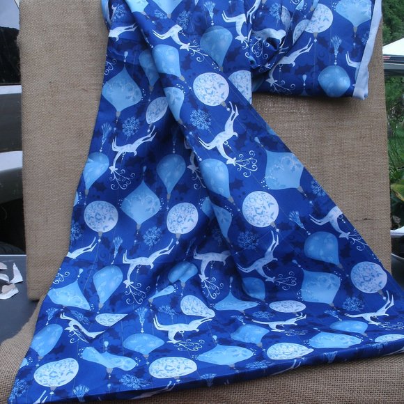 Vintage Holiday Theme Material Reindeer Ornaments  4 Yards - Picture 2 of 16